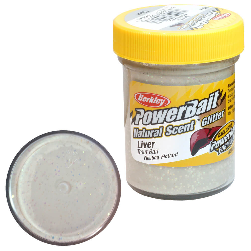 Паста POWERBAIT Natural Scent Glitter Liver White (50g)