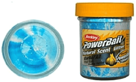 Паста POWERBAIT Natural Scent Glitter Garlic Neon Blue (31g)