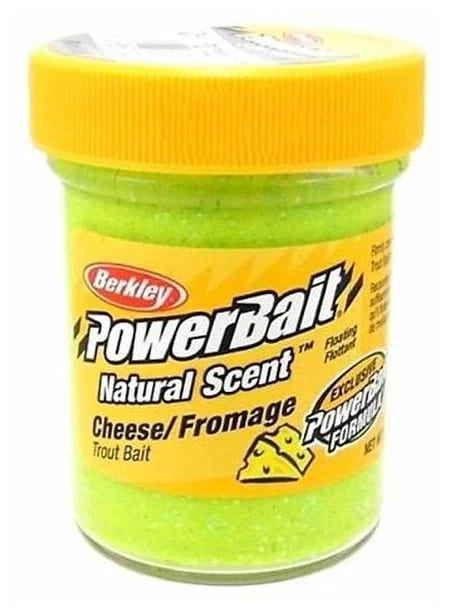 Паста POWERBAIT Natural Scent Glitter Cheese Chartreuse (50g)