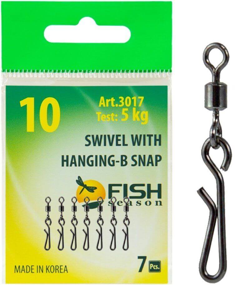 Застежка с вертлюжком Hanging-B 3017-10F FISH SEASON