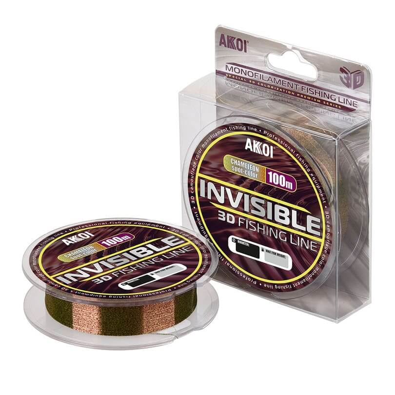 Леска Akkoi INVISIBLE 3D 100m chameleon 0.20mm (7.45kg)