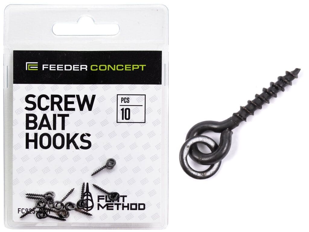 Крепления для бойлов/приманок FC Flat Method SCREW BAIT HOOKS 10шт.