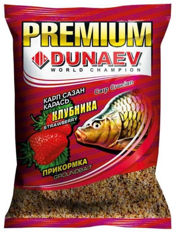 Прикормка DUNAEV-PREMIUM 1кг  Карп-Сазан  Клубника
