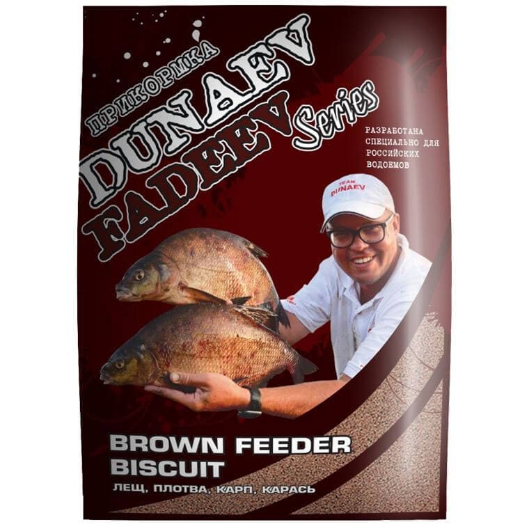 Прикормка FADEEV Feeder 1кг Brown Biscuit