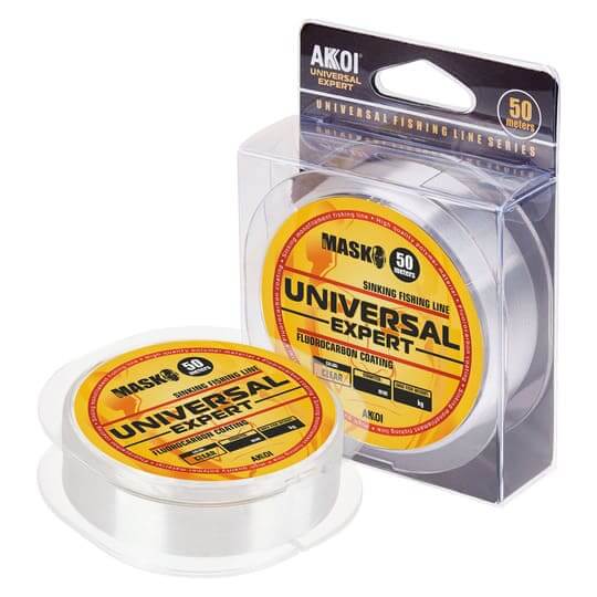 Леска AKKOI MASK UNIVERSAL EXPERT  50m clear (прозрачная) 0.14mm (2.4kg)