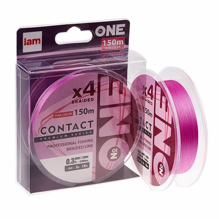 Шнур №ONE Contact Х4-150 (pink) 0.117mm