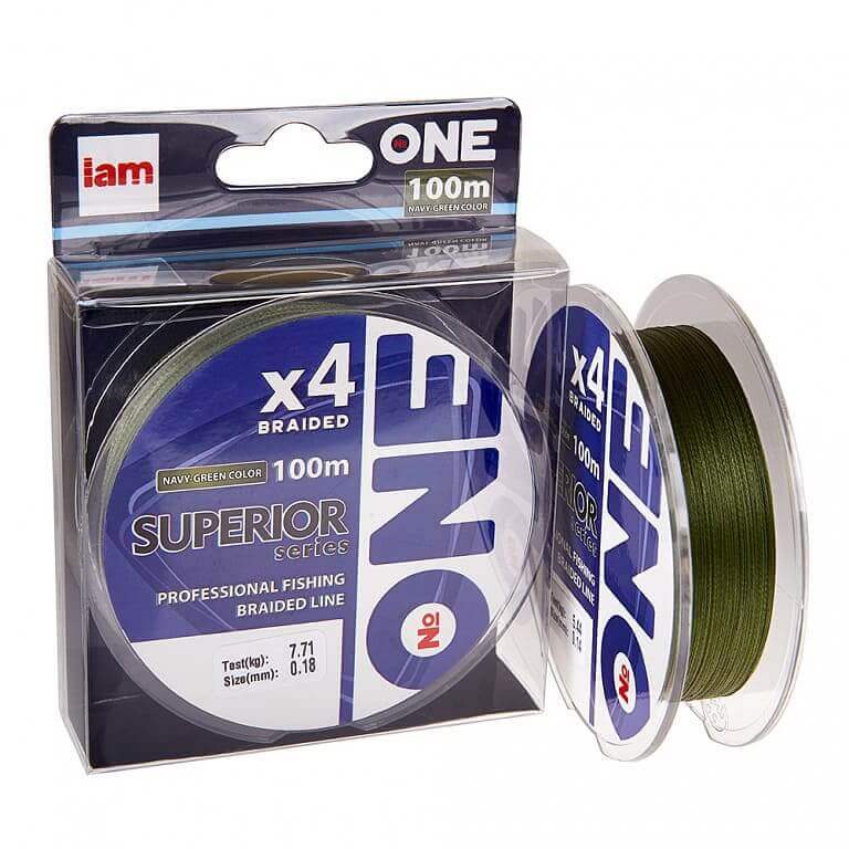 Шнур №ONE Superior 4X-100 Green 0,28mm
