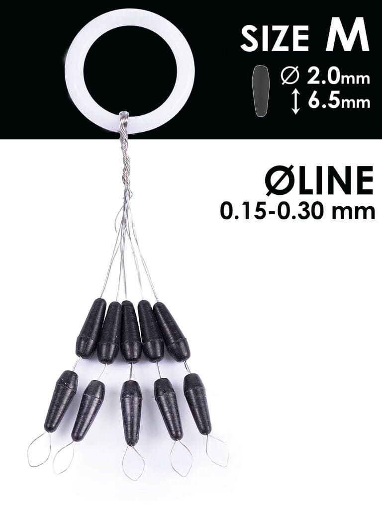 Стопоры резиновые Salmo RUBBER CONE STOPS р.002M 10шт.
