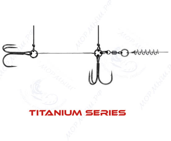 Стингер титановый со спиралью JIG Spring Soft Baits #L