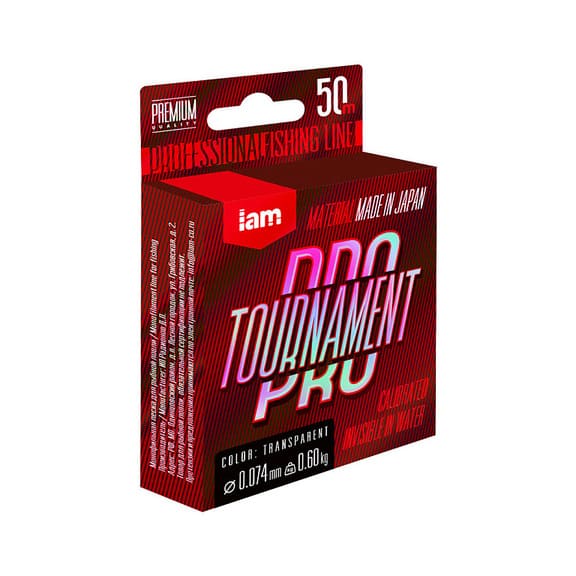 Леска TOURNAMENT PRO 50m (transparent) d0.181