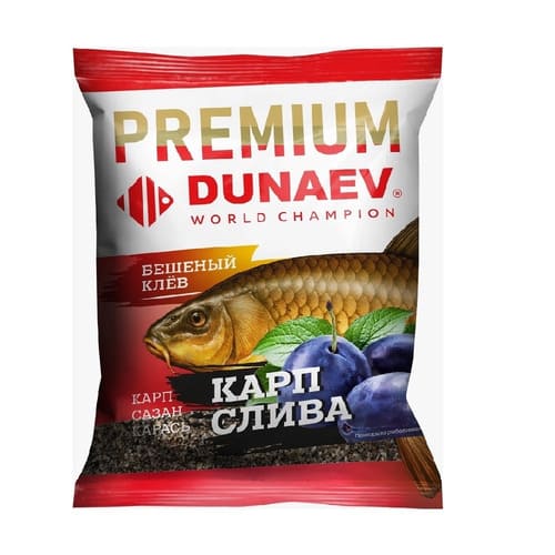 Прикормка DUNAEV-PREMIUM 1кг  Карп-Сазан  Слива