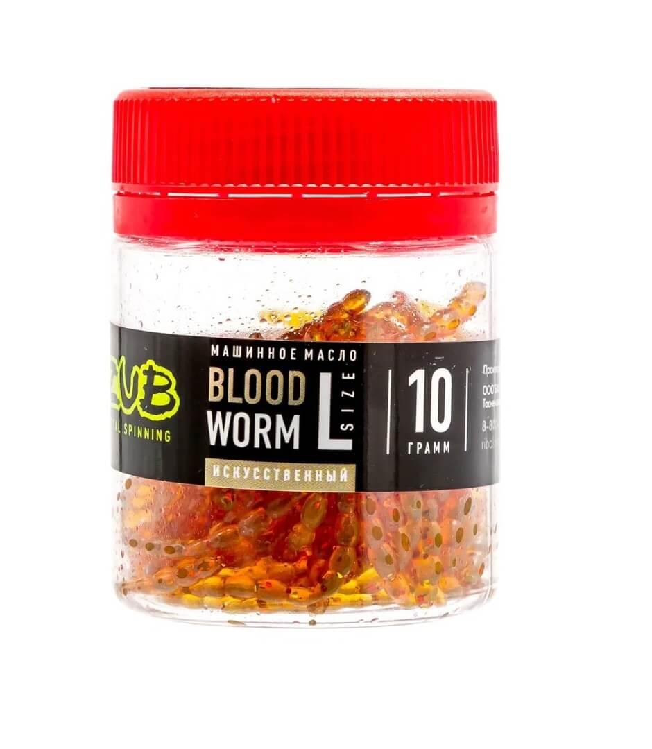 Мотыль искусственный ZUB BLOODWORM машинное масло