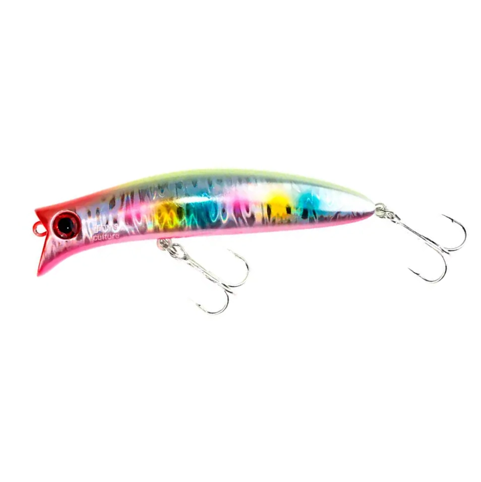 Воблер GC POPPER Komomo II 90F 12g #UV10/Multicolored Silk